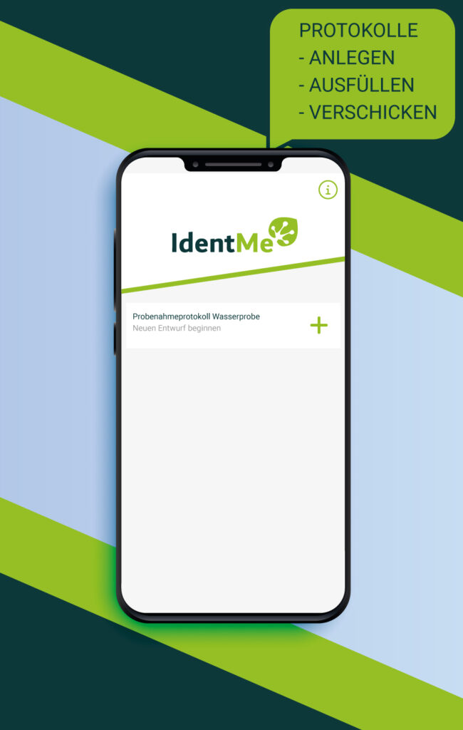 IdentMe App Screenshot Hauptmenü